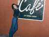 Gretchen Schaefer outside the Woodfords Cafe, which, oddly enough, was on Spring Street, nowhere near Woodford\'s Corner. This diner was the last stop for our Monday Night Boozeness meetings in 1985.