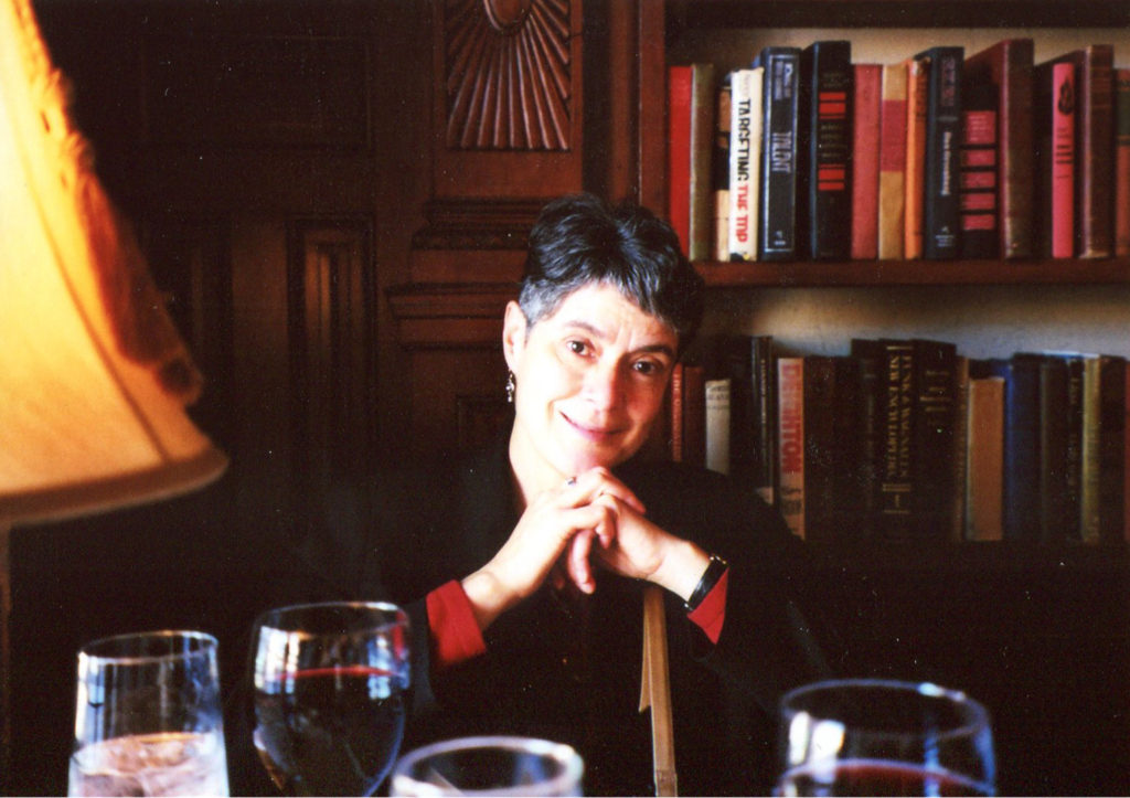 Gretchen Schaefer at the Library, Portsmouth, N.H., in 2008. Hubley Archives.